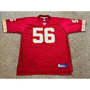 Derrick Johnson Kansas City Chiefs Vintage Reebok Home Red Jersey Size XL VTG